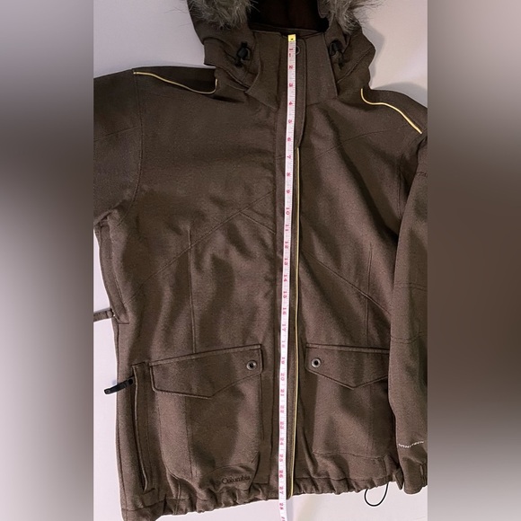Columbia Brown Jacket Women’s M Bomber Style Tech Waterproof - Picture 13 of 16